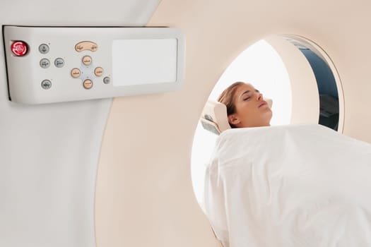 Patient going through an MRI scan