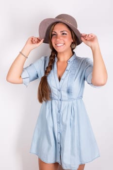 Studio shot of a beautiful young casual woman
