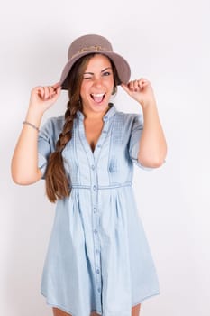 Studio shot of a beautiful young casual woman