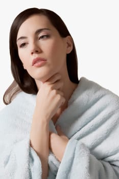 Woman with sore throat