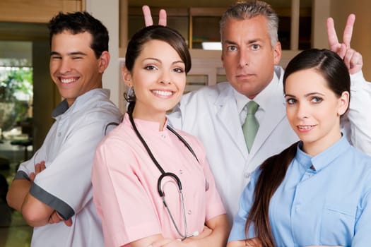 Portrait of four doctors