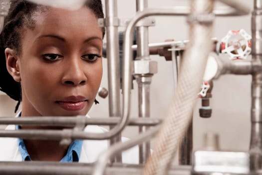 Female doctor researching in a laboratory