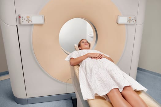 Patient going through an MRI scan