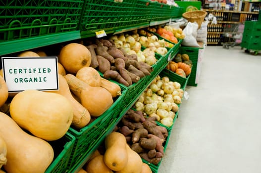 Vegetables in a supermarket