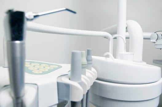 Dental equipments in an examination room