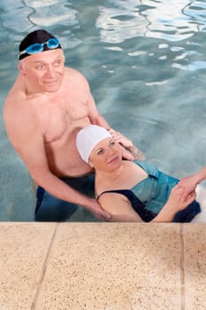 Couple in a swimming pool