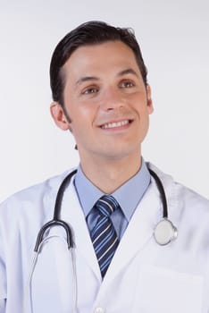 Close_up of a doctor with a stethoscope