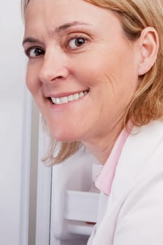 Portrait of a female doctor smiling in a laboratory