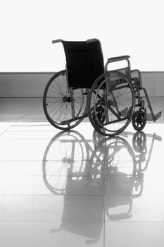 Wheelchair in a hospital
