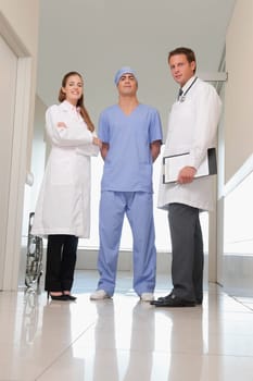 Three doctors standing together