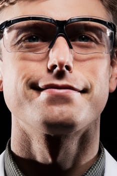 Close_up of a doctor smiling