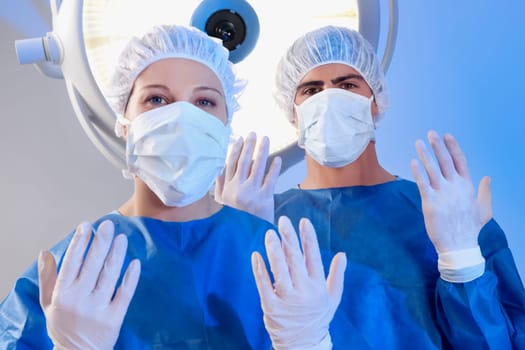 Two surgeons in an operating room