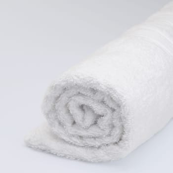 Close_up of a rolled up towel