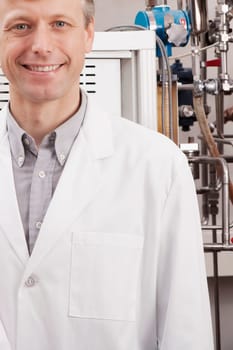 Portrait of a doctor smiling in a laboratory
