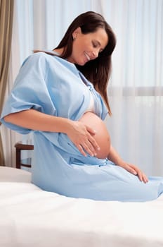Pregnant woman in a hospital