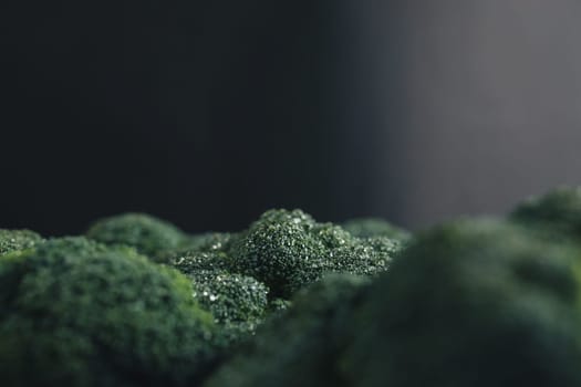 Fresh green broccoli, drops of water on broccoli. High quality photo