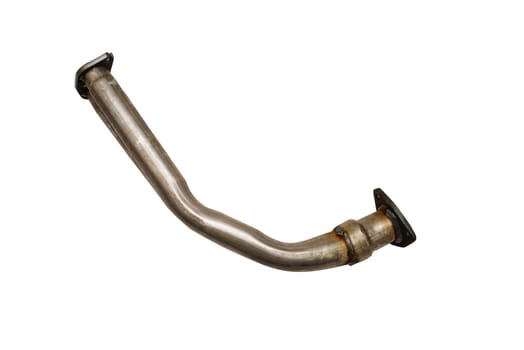 New Y-branch pipe of a car on white background