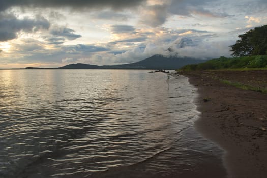 View on Ometepe island beach in Nicaragua, Latin America.