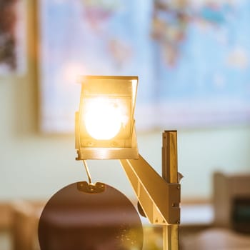 Vintage overhead projector in elementary school