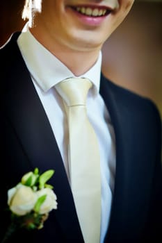 Smiling man in tie, jacket and shirt. Smiling man in tie, jacket and shirt.