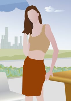 Woman standing outdoors