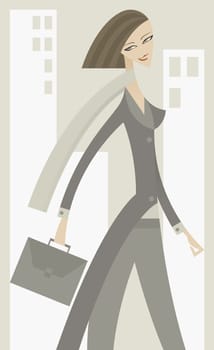 Businesswoman walking
