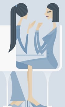 Businesswoman high-fiving her friend