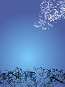 Abstract design on a blue background