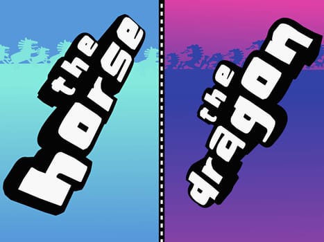 Text on a colored background