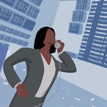 Businesswoman talking on the telephone