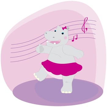 Hippopotamus dancing
