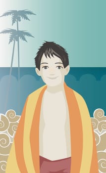 Portrait of a child smiling