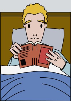 Boy reading a book