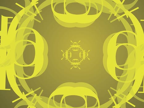 Abstract design on a yellow background