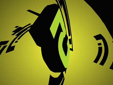 Number 5 on a yellow background