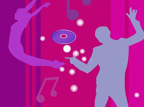 Man and a woman dancing
