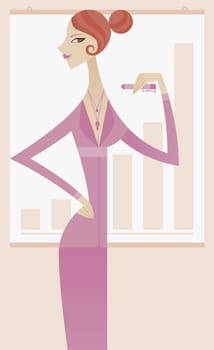 Businesswoman giving a presentation