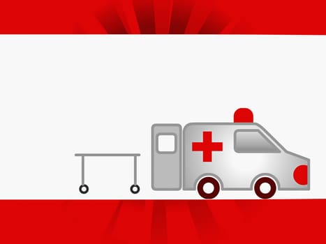 Hospital gurney near an ambulance