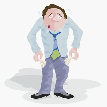 Businessman making a face