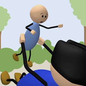 Father picking up his daughter
