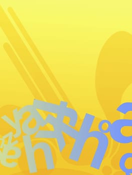 Alphabets on a yellow background