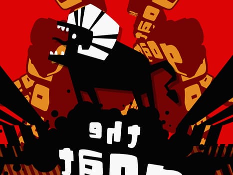 Goat with text