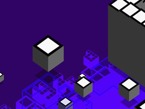 Close-up of cubes on a pattern