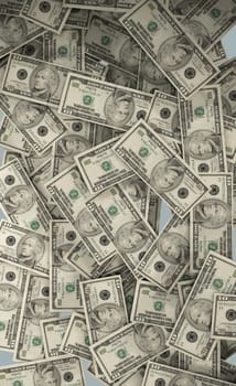 Close-up of American dollar bills