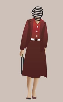 Businesswoman holding a briefcase
