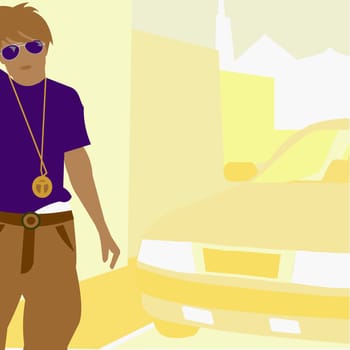 Man wearing sunglasses