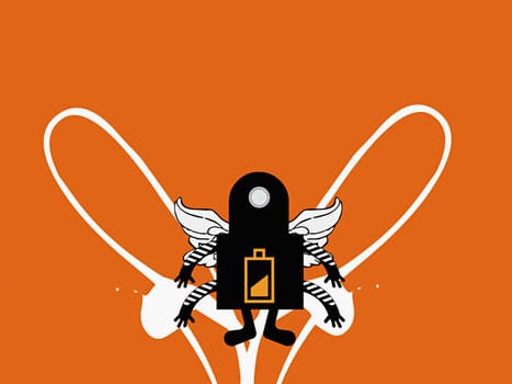 Close-up of a robot