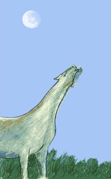 Side profile of a horse