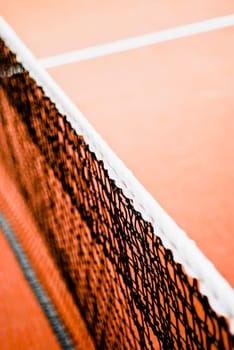 Close_up of a tennis net