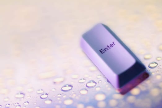 Close_up of Enter computer key